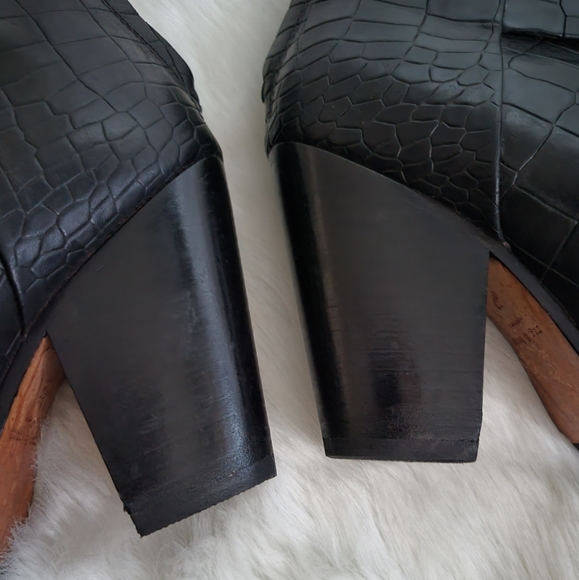 rag & bone Newbury black croc boots - Picture 7 of 14